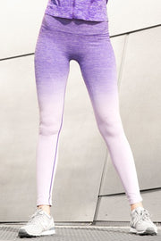 Lydia Dip Dye Ombre Athletic Leggings with High Waistband