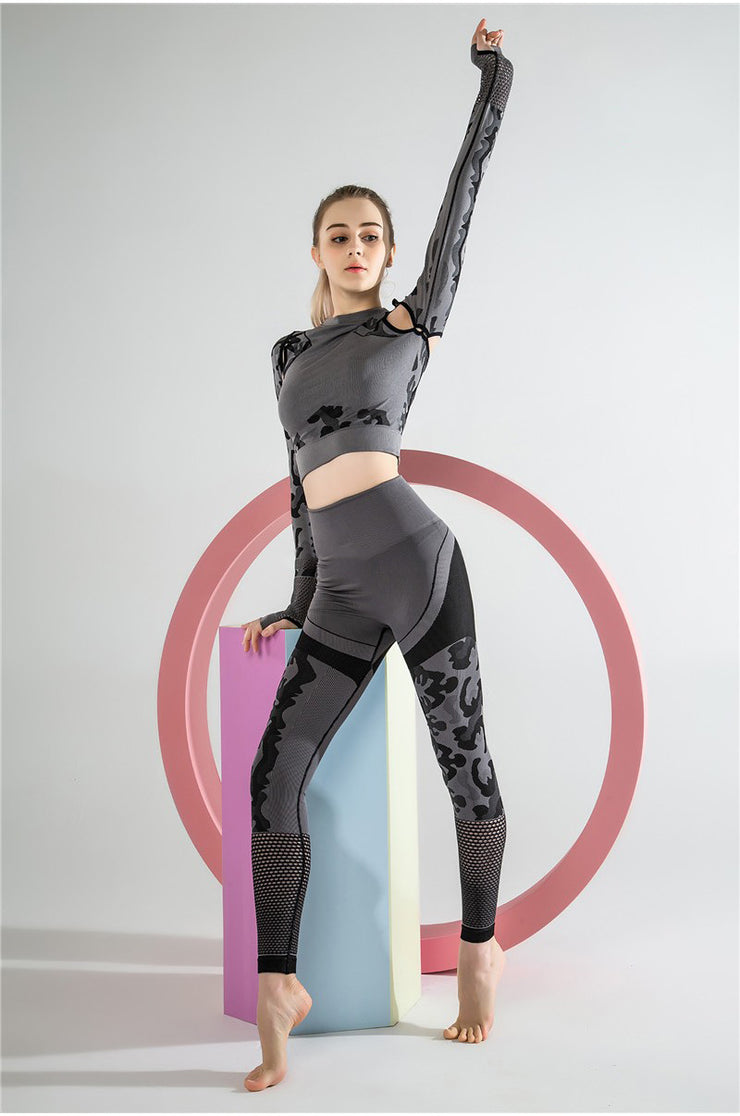 "Wild At Heart" Crop Top & High Rise Legging Activewear Set