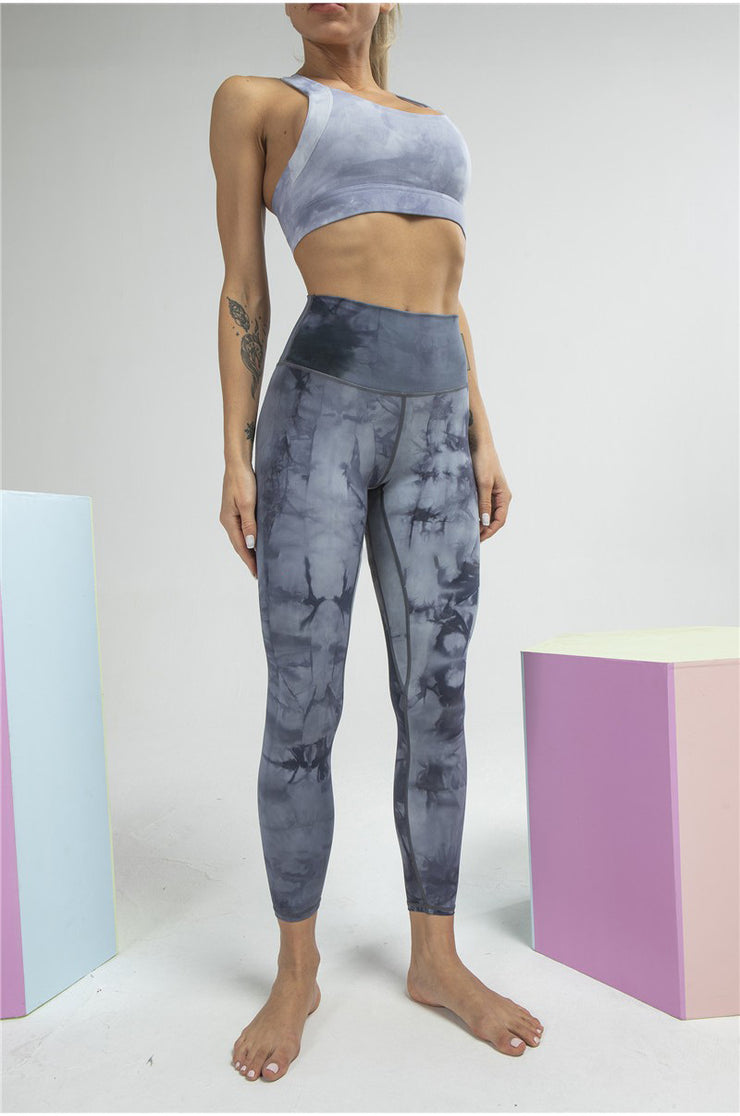 "Step Into Sunlight" Tie-Dye High Rise Leggings