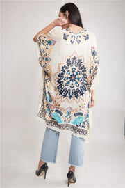 "Donna" Mandala Pattern Long Kimono