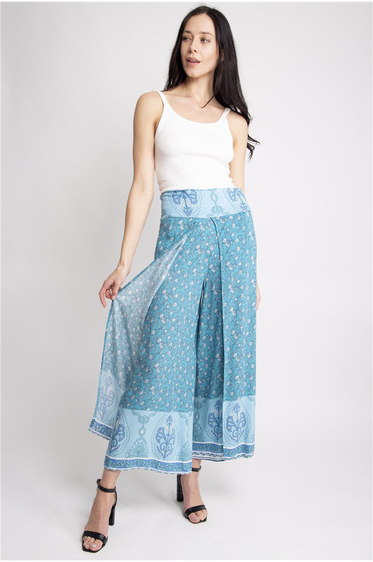 "Awakening Dreams" Floral Print Palazzo Pants