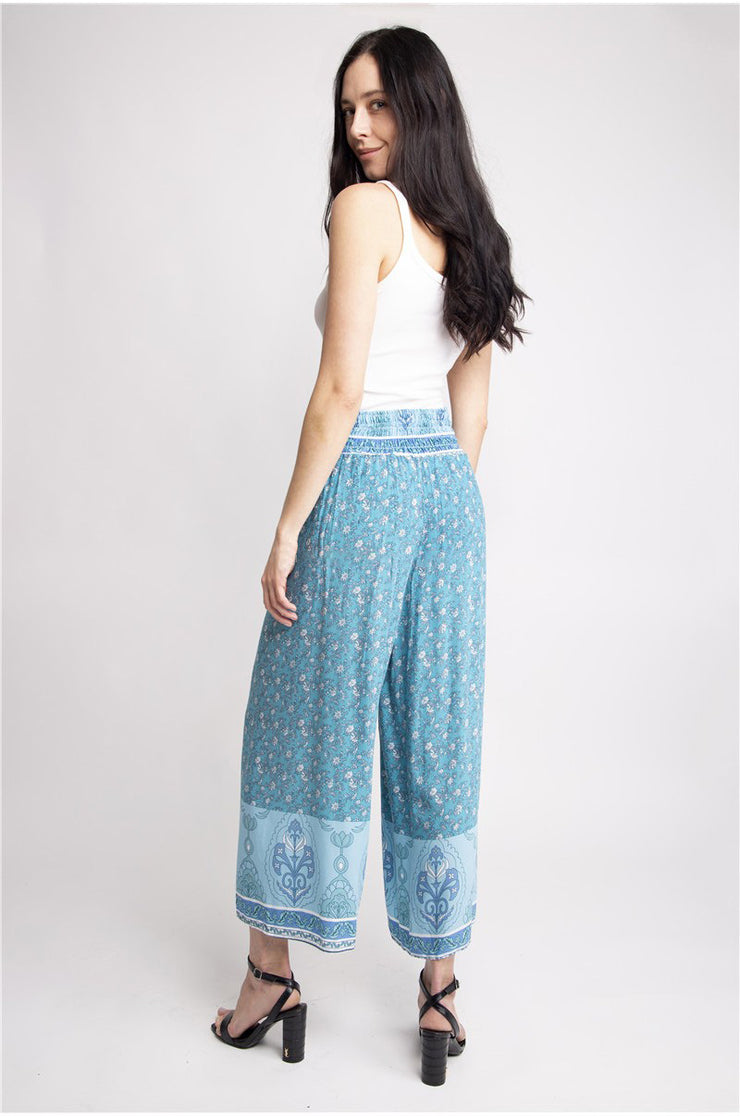 "Awakening Dreams" Floral Print Palazzo Pants