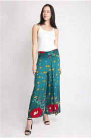 "Bohemian Wanderer" Floral Print Palazzo Pants