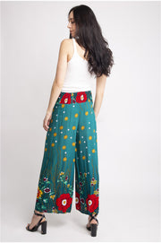 "Bohemian Wanderer" Floral Print Palazzo Pants