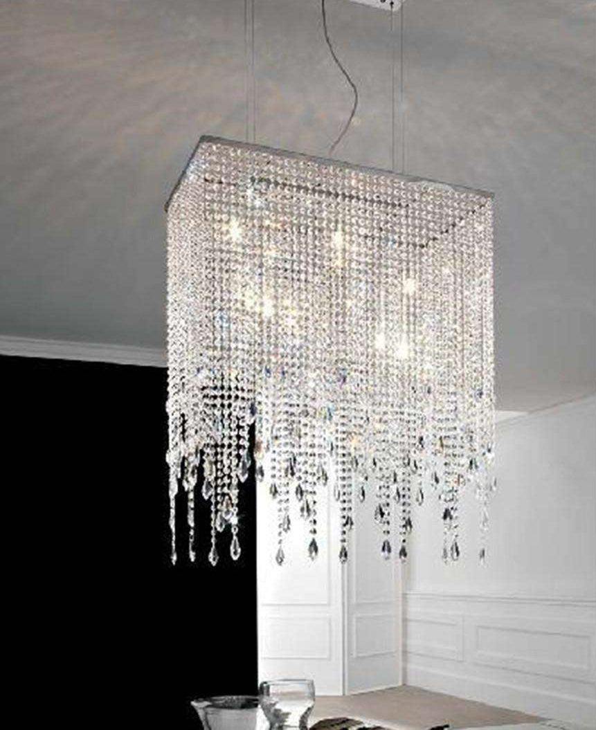 waterfall crystal chandelier