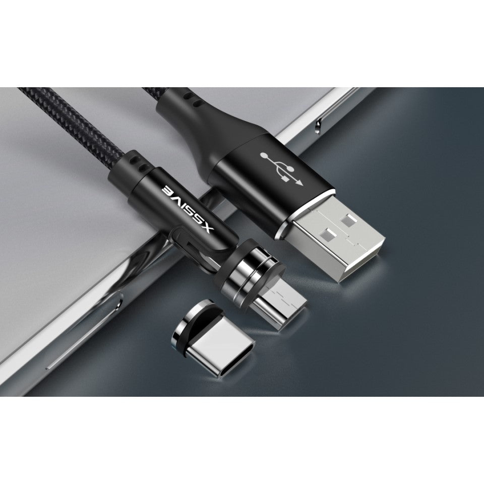verkoper Ansichtkaart achterlijk persoon Magnetische USB-C En Micro USB Kabel Voor Samsung Android - 1 meter -  KwaliteitLader.nl