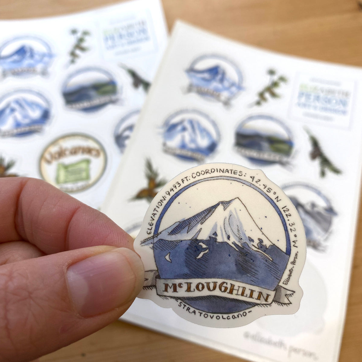 Oregon Volcanoes Sticker Sheet