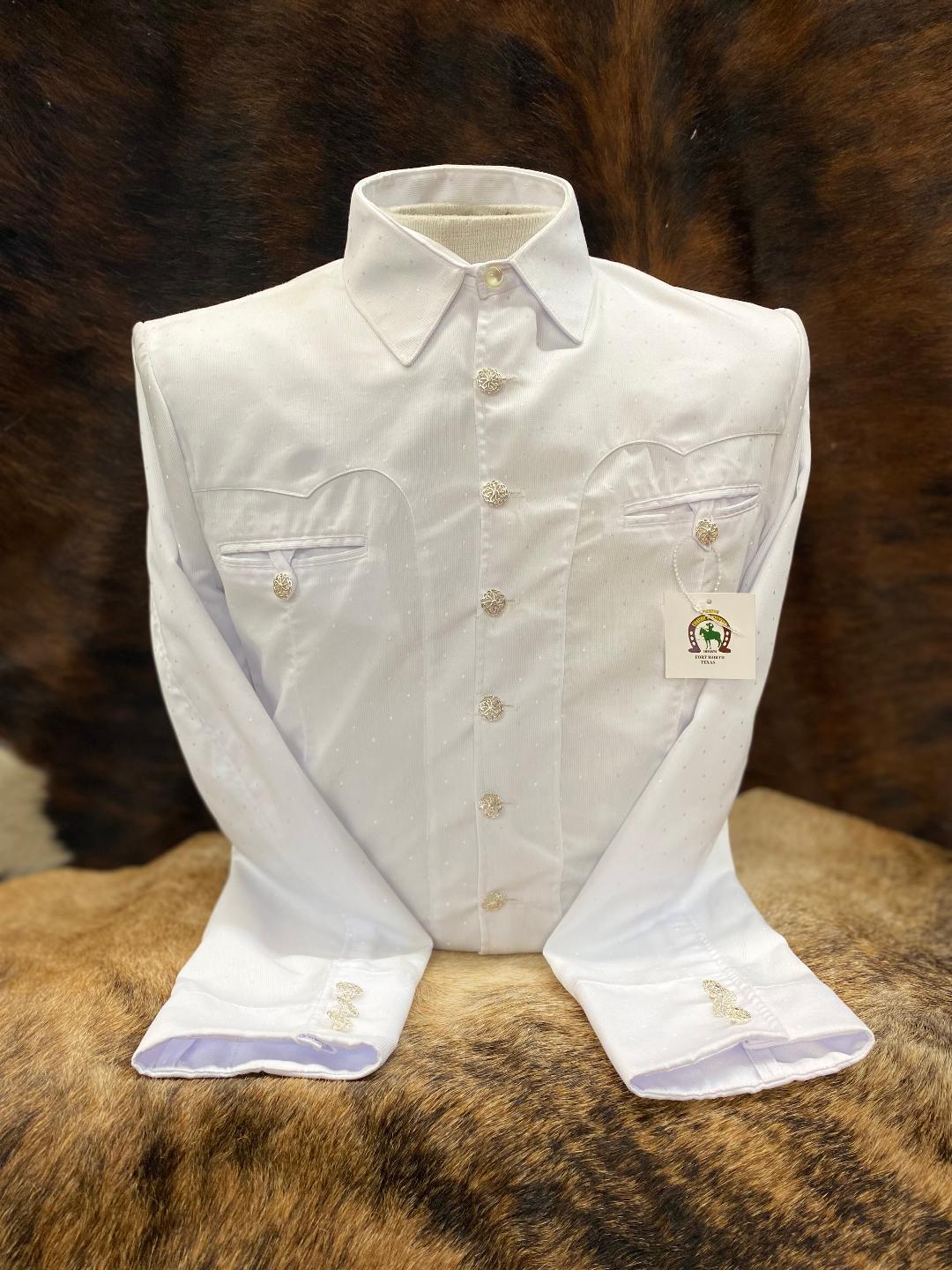 Camisa Adulto Blanca – Jimenez Charro & Western Imports