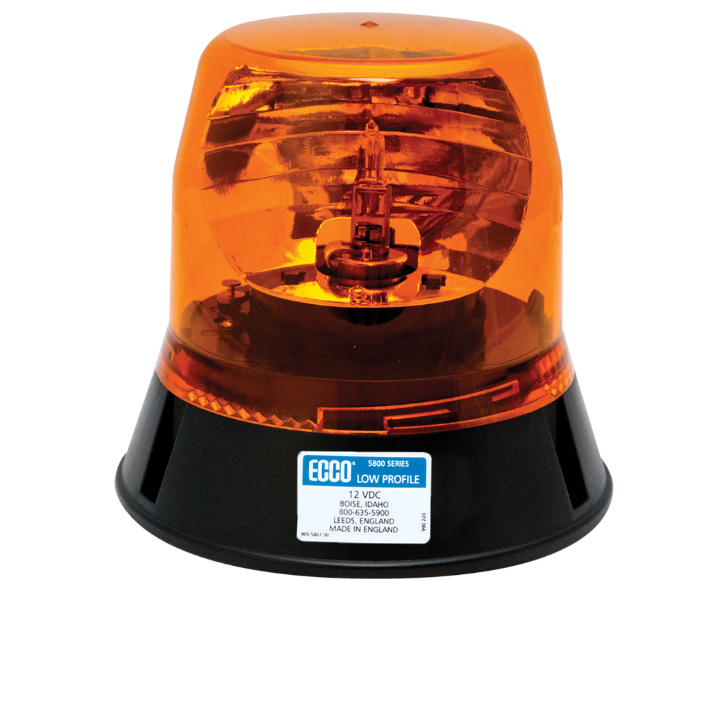 ECCO 5813A | Low Amber Rotating LED Beacon 3 Bolt Mount