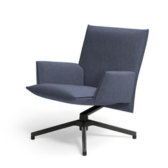 Knoll Pilot Swivel Lounge Chair by Barber and Osgerby in Delite Grey Blue
