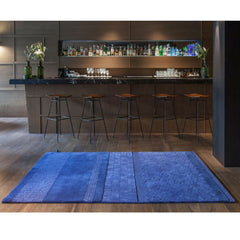 Nani Marquina Neri and Hu Blue Jie Rug in Bar