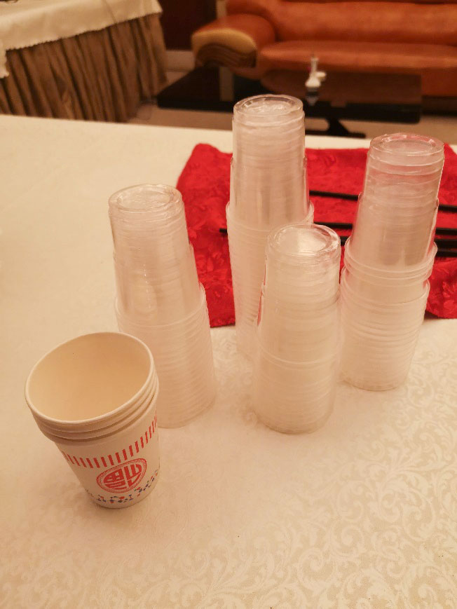Plastic and paper cups
