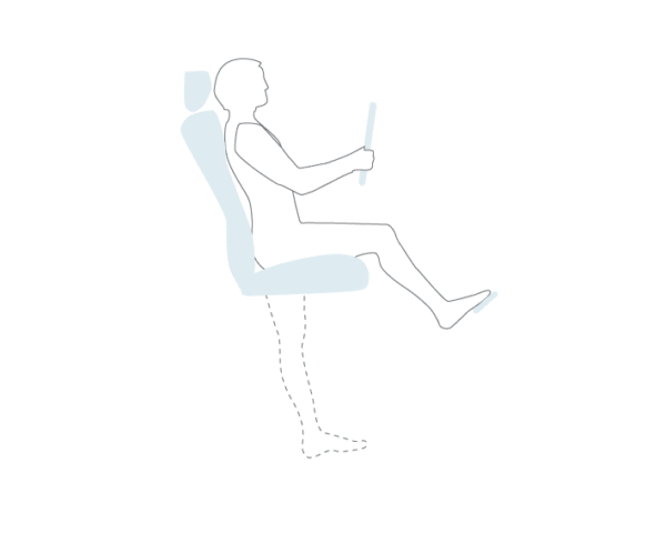 Your lordosis shape should be much the same whether you’re standing or driving.