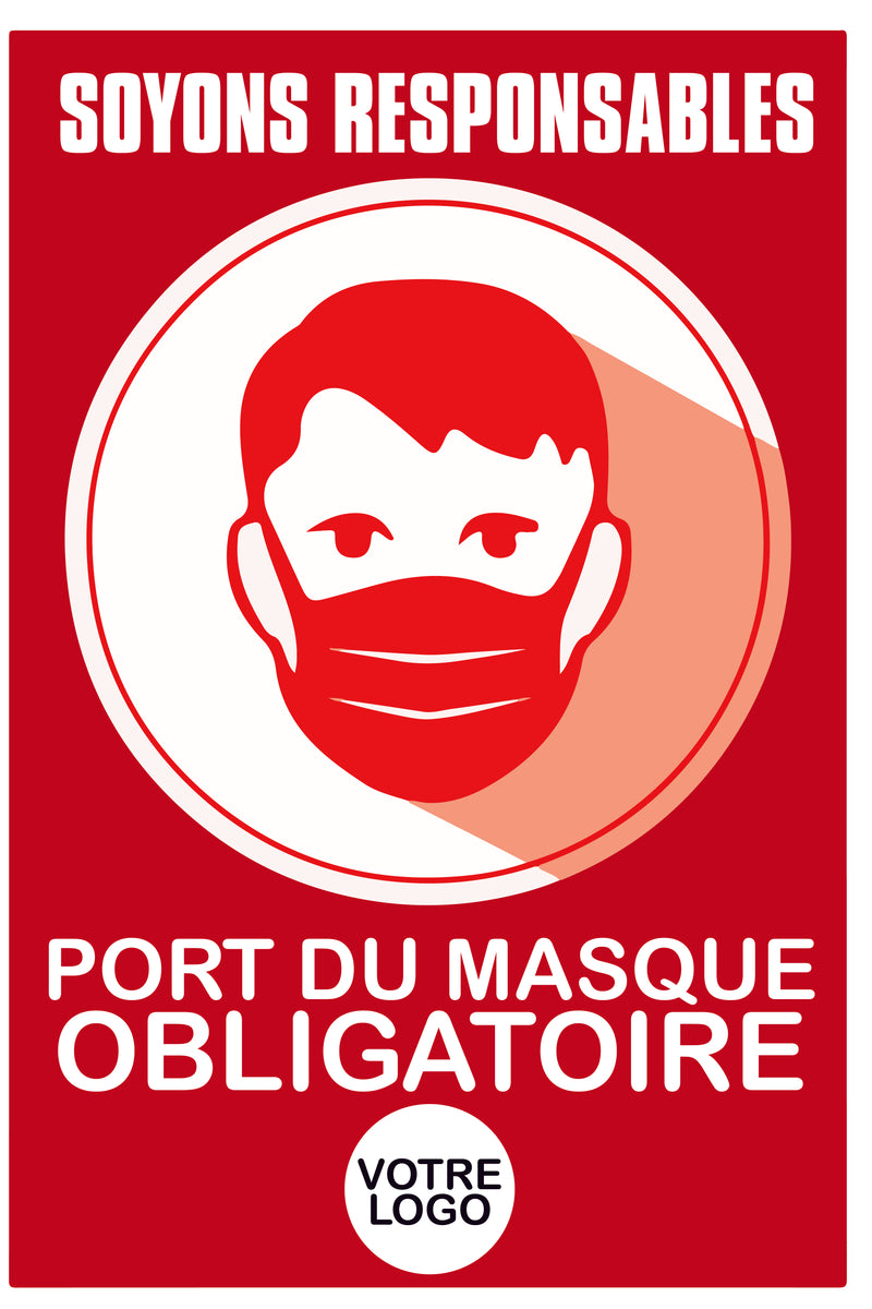 Mask Required Poster Affiche Port Du Masque Obligatoire Gopromomg 3313