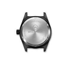 Skindiver WT Mecaquartz watch screw-down case-back Black PVD