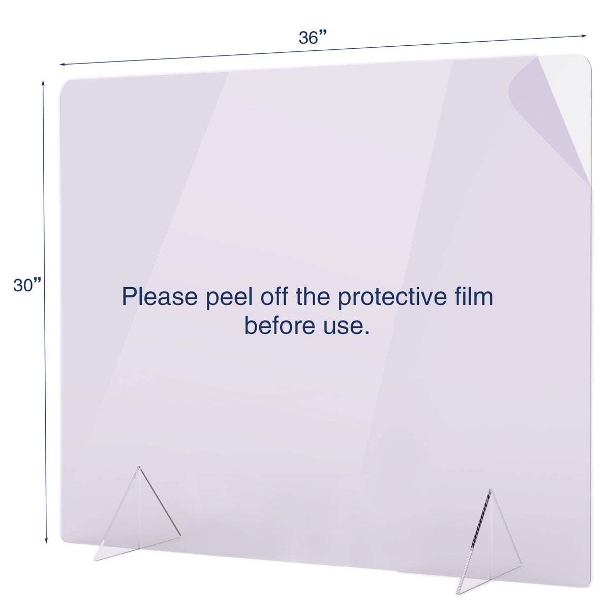 Checkout Screen Acrylic Countertop Sneeze Guard Protection Cover 100cm x 75cm 