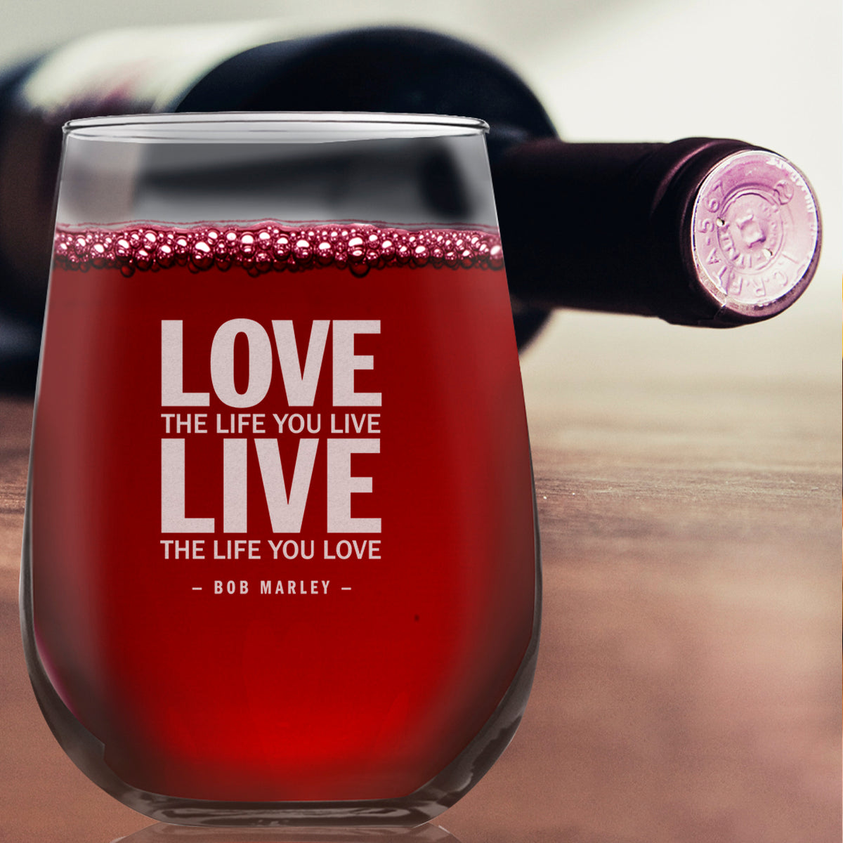 Love the You Live the Life You Love Glass – Dems for USA