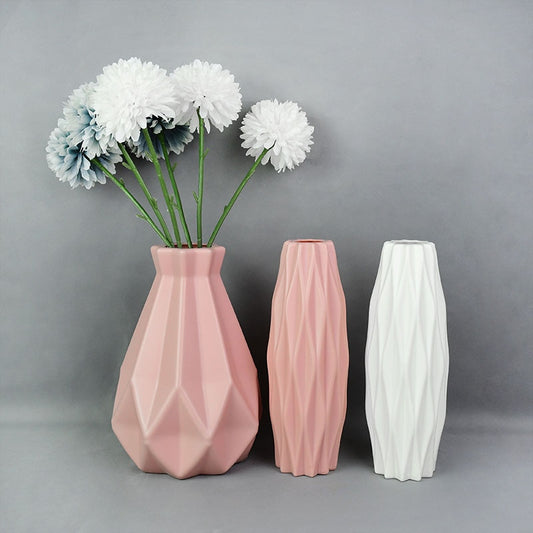 Nordic Vase For Floral Display Ornamental Tabletop Vase Minimalist Geometric For Simple Scandinavian Living Room Decor