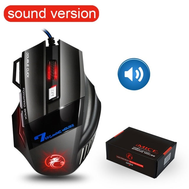 silent wired gaming mouse