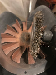 Clean Blower with Wire Wheel