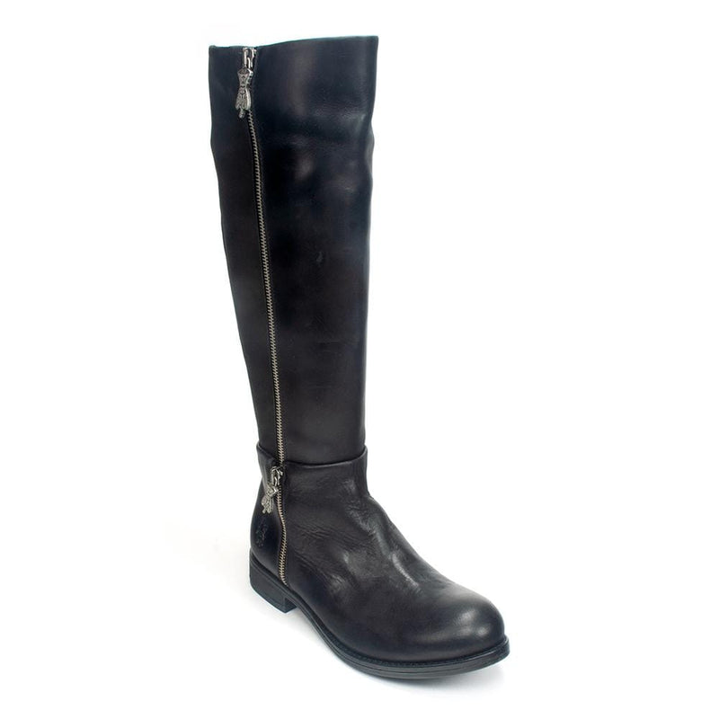 FLY London Anak Women's Contrast Leather Zip Up Tall Riding Boot Simons Shoes