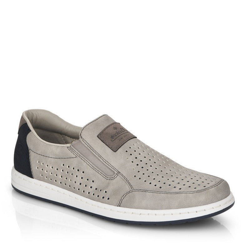 Verzorger Reductor overhemd Rieker Perforated Leather Men's Slip-on Sneaker (18267) | Simons Shoes
