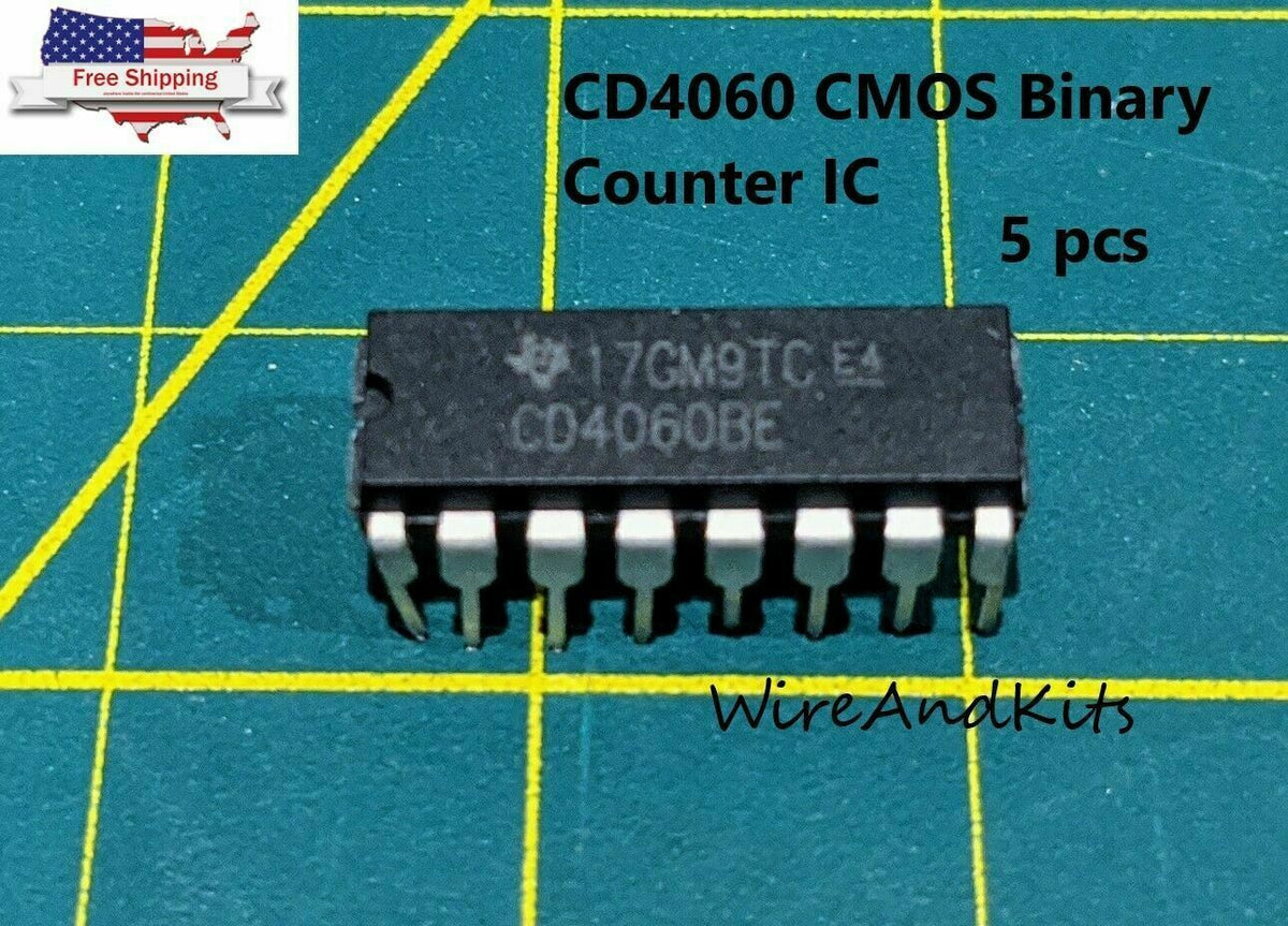 3pcs CD4060BE CD4060 4060 Ripple Carry Binary Counter IC DIP-16 pin Low Power CA