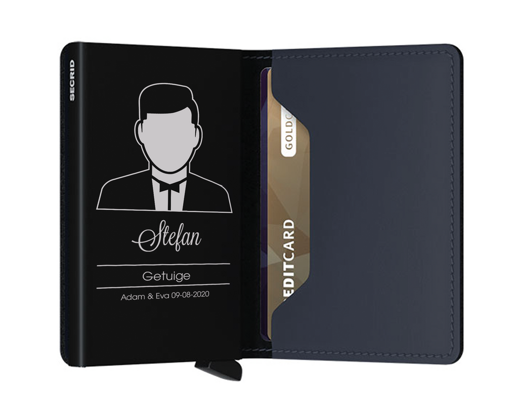 Getuige gravering secrid slimwallet nightblue