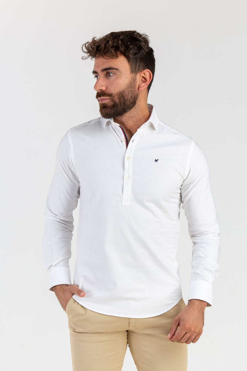 Adular Enseñando Helecho Camisa Polera Oxford Blanco – Williot.net