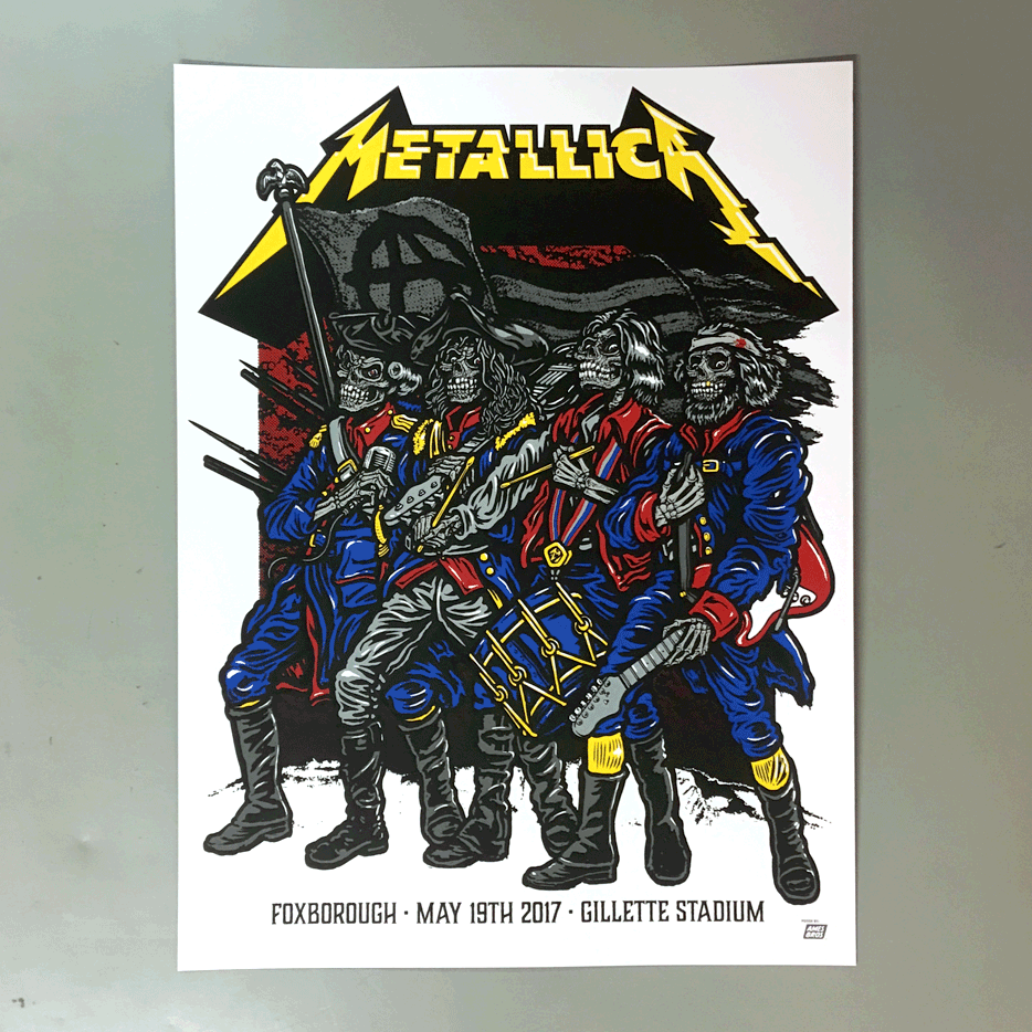 Metallica Foxborough, MA 2017 Posters