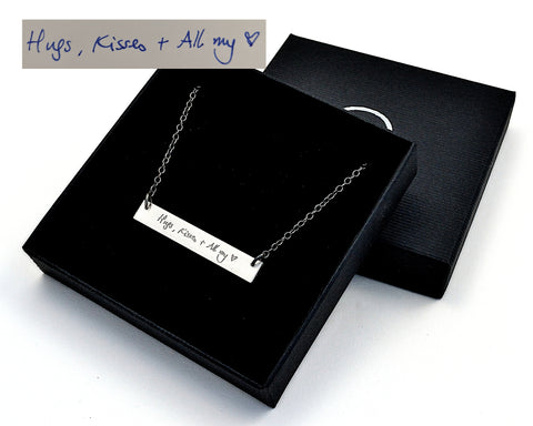 Sterling silver custom handwriting necklace