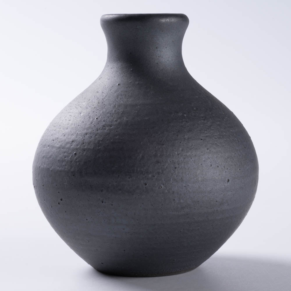 萩焼 天龍窯 ミニ玉花瓶 ブラック – 大人の焼き物