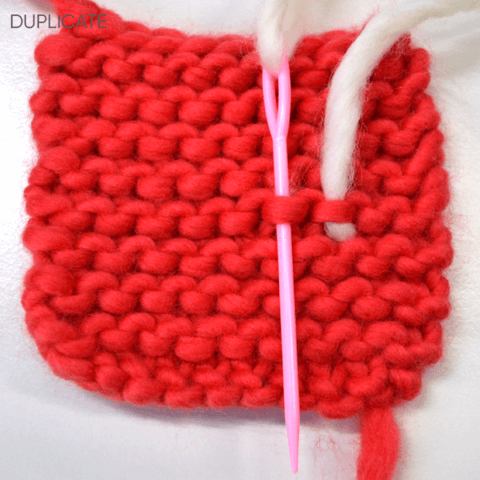 How to sew ends into garter stitch