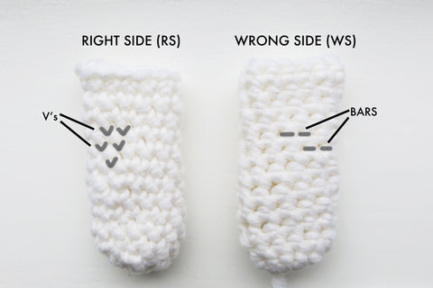 The right side and wrong side of crochet amigurumi