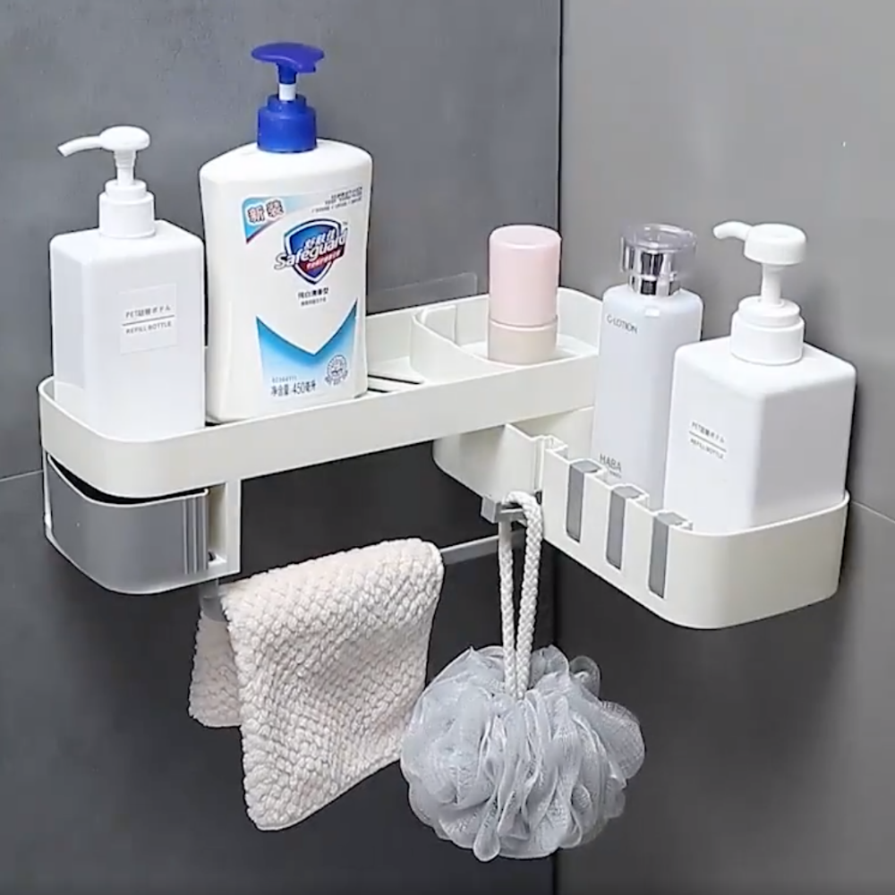 Shower Corner Shelf Suction Cup Shampoo Holder– Zincera