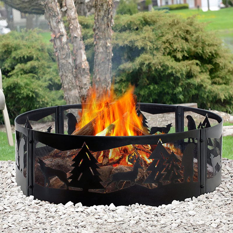 Large Steel Fire Pit Liner Ring Insert 36" Zincera