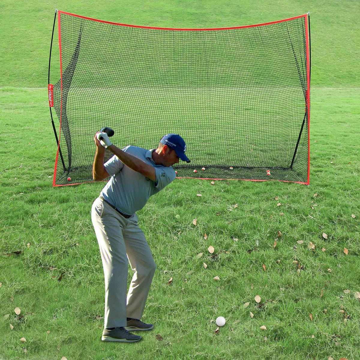 Large Heavy Duty Backyard Golf Hitting Practice Net 10' x 7' Zincera