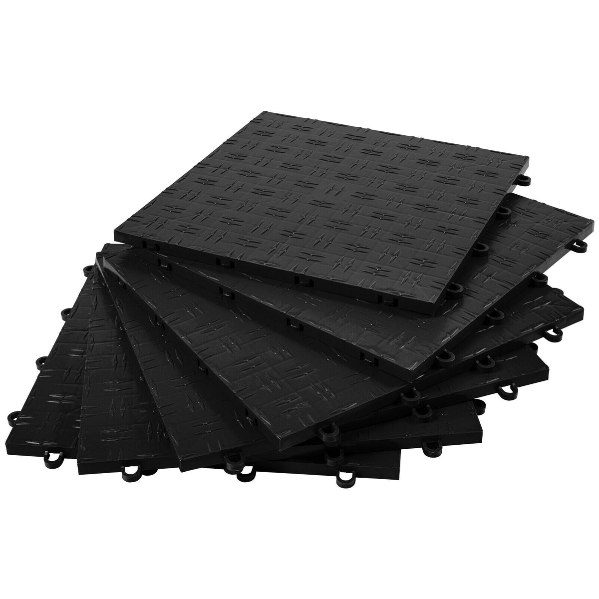 Large Interlocking Garage Flooring Mat Tile Set 50 Pcs Zincera