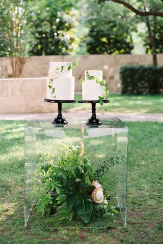 Modern Black Wedding Cake Plate