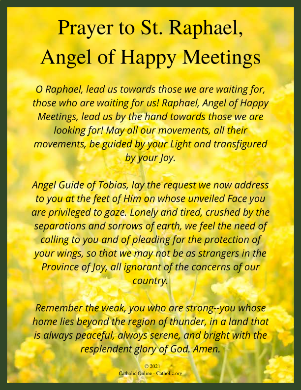 san rafael angel prayer