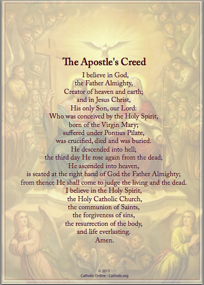 What Is The Official Catholic Apostles Creed
