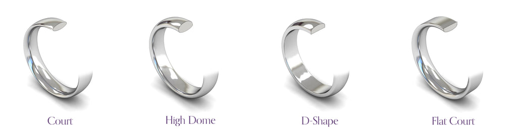 Wedding band profile shape guide