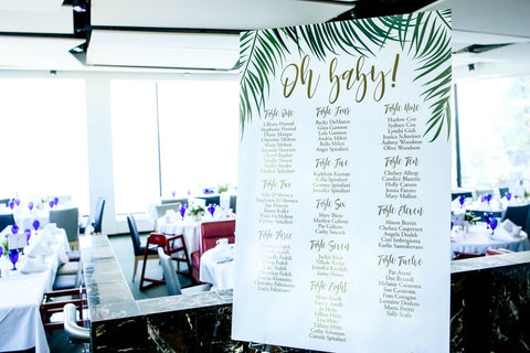 tropical baby shower signage