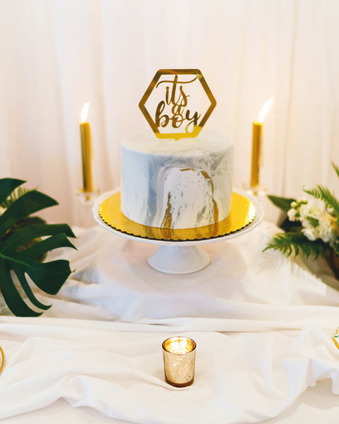 gray marble gold foil fondant cake by fancy cakes new jersey