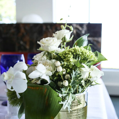 lush white floral and greens