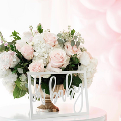 oh baby pink floral baby shower