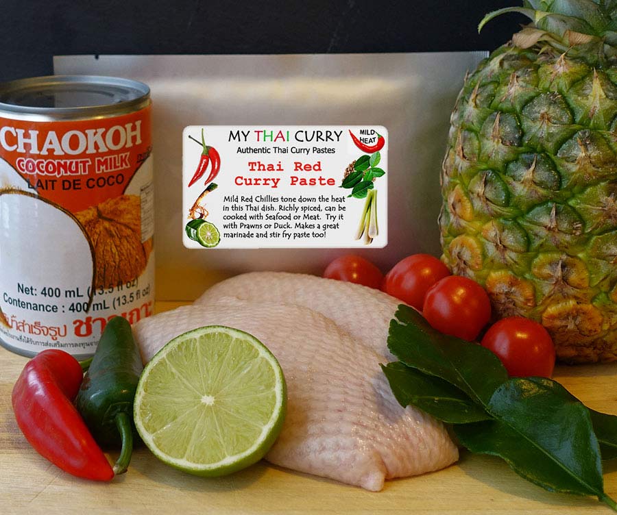 Ingredients for Thai Duck Red Curry with Pineapple