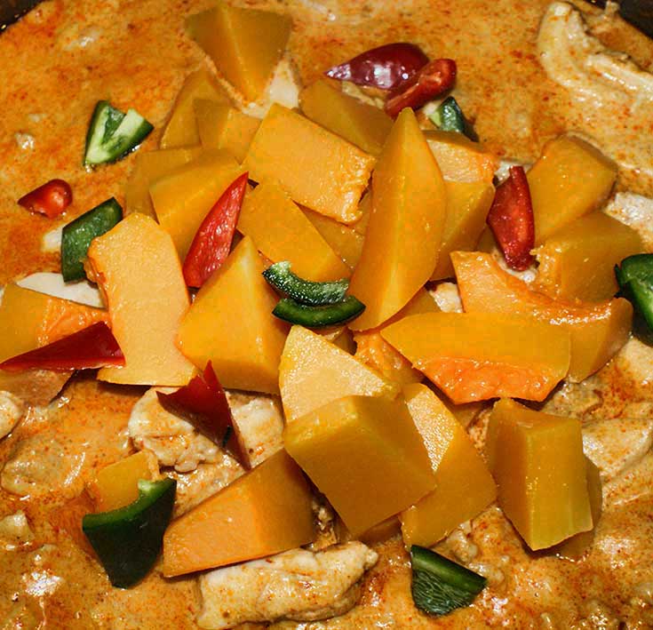 Add Butternut Squash and Sliced Peppers