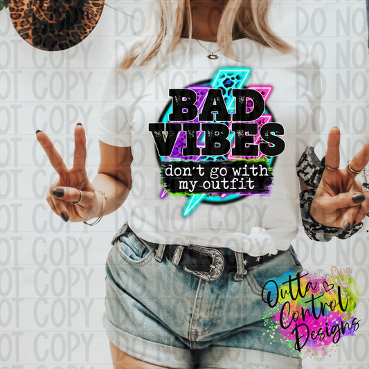 Bad Vibes Ready To Press Sublimation and DTF Transfer