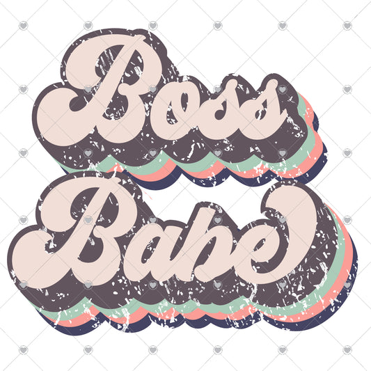 Boss Babe Vintage Ready To Press Sublimation and DTF Transfer
